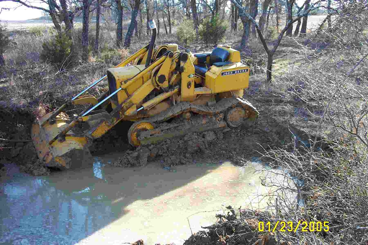 The 350-B working in the water